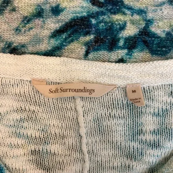 Aqua and green pastels 100% cotton shirt - Picture 10 of 11